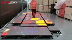 Kreatywna interaktywna podłoga taneczna LED #leddancefloor #leddisplay #interaktywna