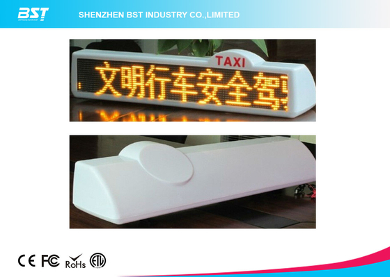 Czerwony / żółty ruchomy wyświetlacz LED Taxi, znaki reklamowe taksówki
