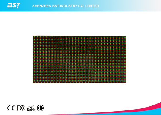 16 x 32 Dots 10mm Pixel Pitch 1R1G Led Display Module dual color 1/4 Scan Driving