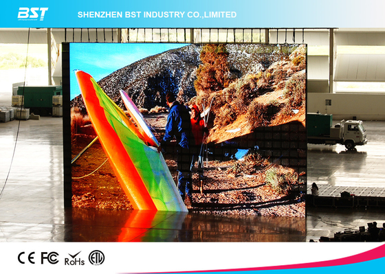 Windproof Outdoor Rental Przejrzysty ekran LED Pixel Pitch 10mm Led Display