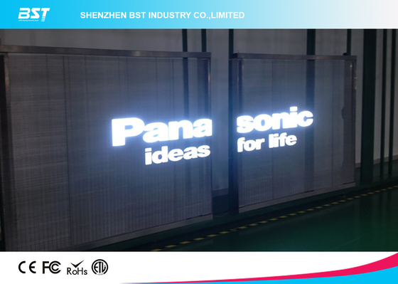 Windproof Outdoor Rental Przejrzysty ekran LED Pixel Pitch 10mm Led Display