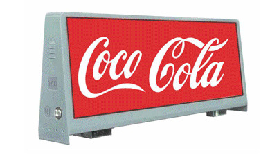Wodaodporny dach małych samochodów taksówkowych Reklama LED Display 960mm X 320mm Ekran LED na górze taksówki