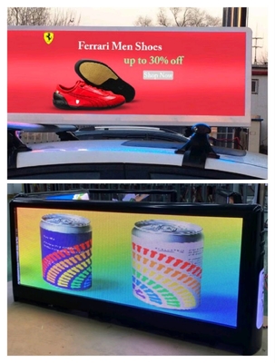 Full Color P2.5 Taxi Top LED Display Outdoor Wysoka jasność 3000nits Ekran LED W Dniu I W nocy