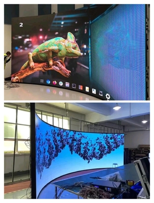 widoczny Magnetyczny projekt Elastyczny wyświetlacz LED P2.5 Skrzywiony ekran reklamowy LED Do konferencji