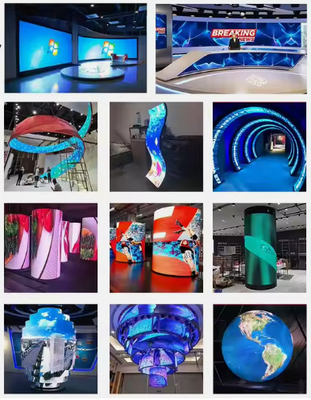 Niestandardowe P4 Wykrzywione LED Video Wall Wewnętrzne Przyciągające wzrok Reklamy Ekrany LED