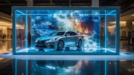 P3.9-7.8 Przejrzysty zewnętrzny wyświetlacz LED 32 768 px/m2 Gęstość pikseli i ultraświetlny panel 9 kg