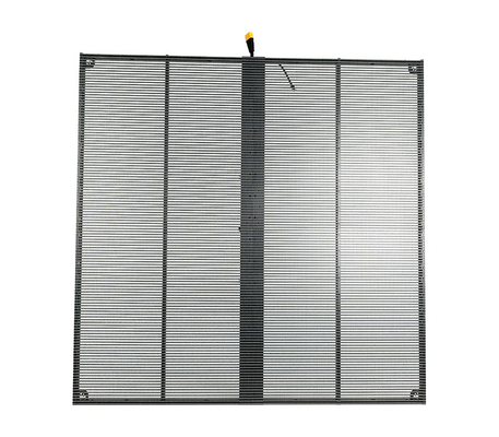 TSF Series P3.9-7.8mm Przejrzysty ekran LED 1000x1000mm, wysoka częstotliwość odświeżania 3840Hz, dostosowywalna instalacja wewnętrzna, ramka aluminiowa