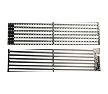 TSF Series P3.9-7.8mm Przejrzysty ekran LED 1000x1000mm, wysoka częstotliwość odświeżania 3840Hz, dostosowywalna instalacja wewnętrzna, ramka aluminiowa