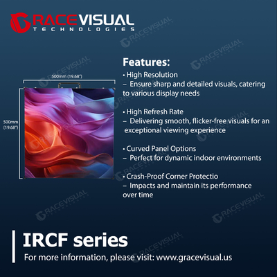 IRCF Series Indoor Flexible LED Display Panels 7680Hz Refresh Rate Mocne moduły do układów krzywych i kreatywnych