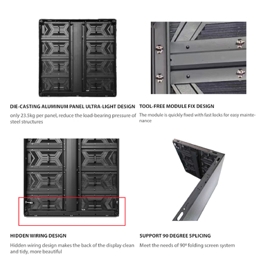 Ultralekki wyświetlacz LED o wyższej precyzji Materiał panelu aluminiowego do odlewania drukowanego 3840hz Wskaźnik odświeżania w serii OE