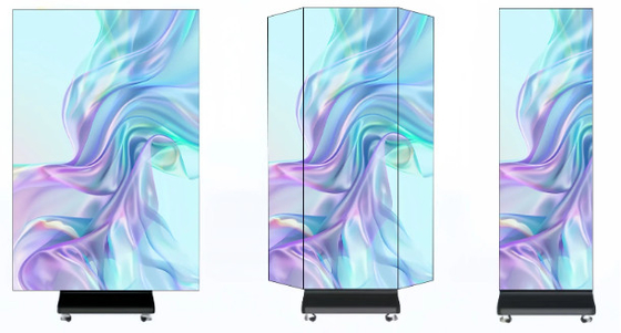 Trifoldable Indoor LED Poster Display jest bezproblemowy i błyszczący idealny do luksusowych wystaw detalicznych i gościnności