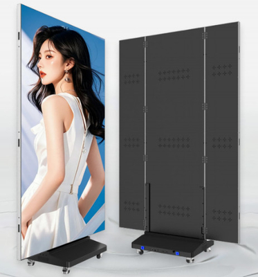 Trifoldable Indoor LED Poster Display jest bezproblemowy i błyszczący idealny do luksusowych wystaw detalicznych i gościnności