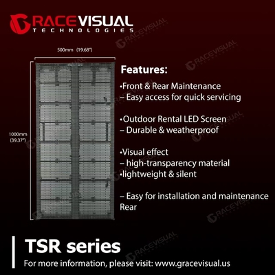 TSR 128x128px/Panel 7680Hz TSR dla terenów wyścigowych i aren sportowych Moduły 500x125mm do konfiguracji kreatywnych